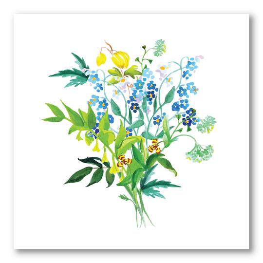 Designart - Meadow Flowers Garland - Farmhouse Canvas Wall Art Print